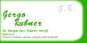 gergo rubner business card