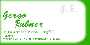 gergo rubner business card